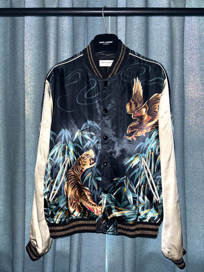 saint laurent tiger eagle bomber jacket