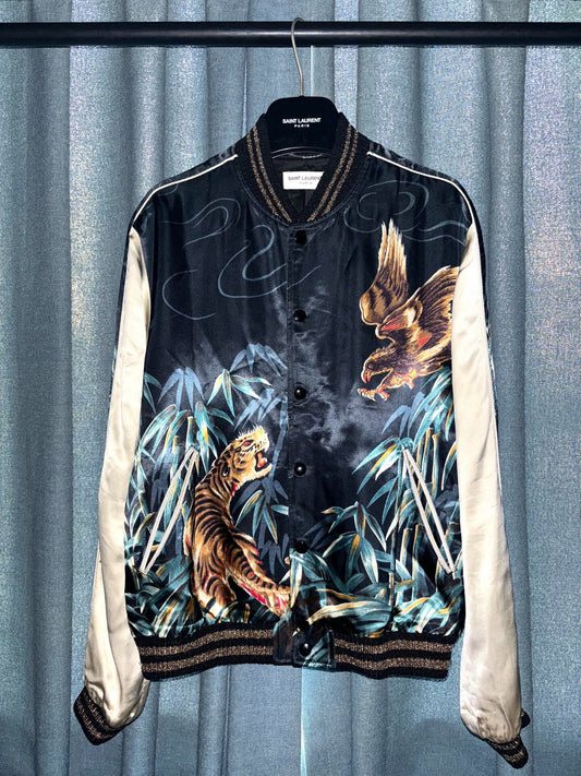 saint laurent tiger eagle bomber jacket