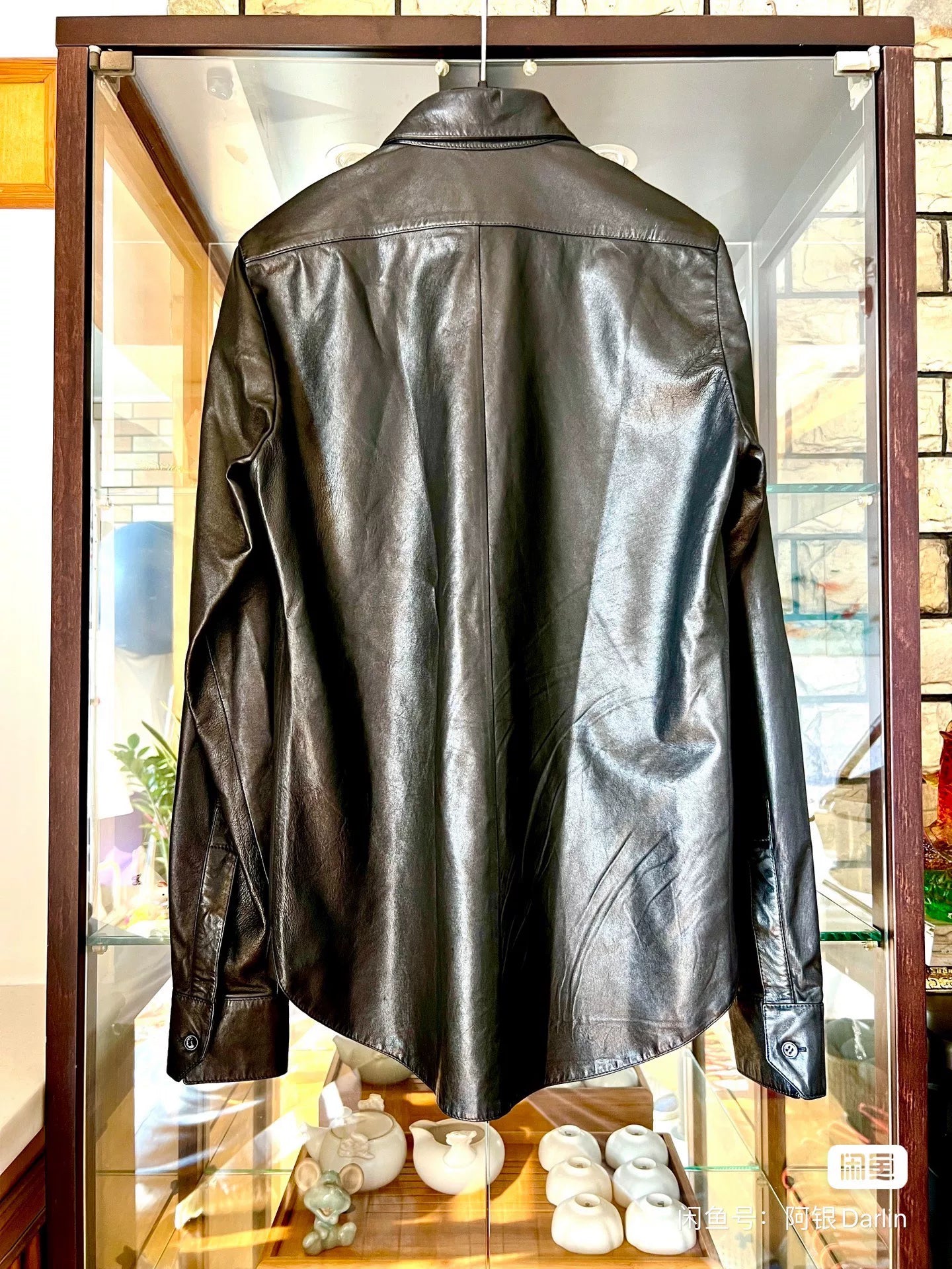 saint laurent lambskin leather shirt jacket