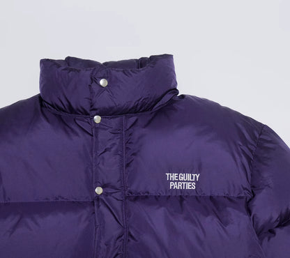 wacko maria down jacket in purple