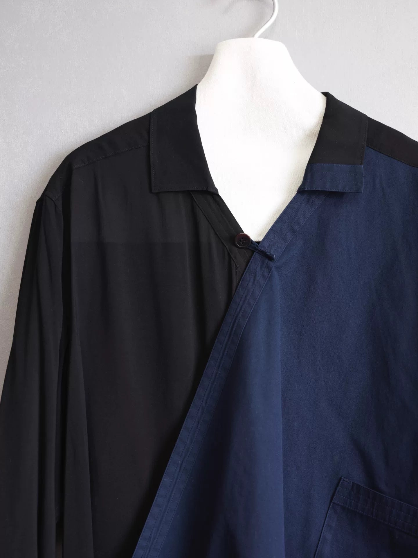 yohji yamamoto silk shirt with stains