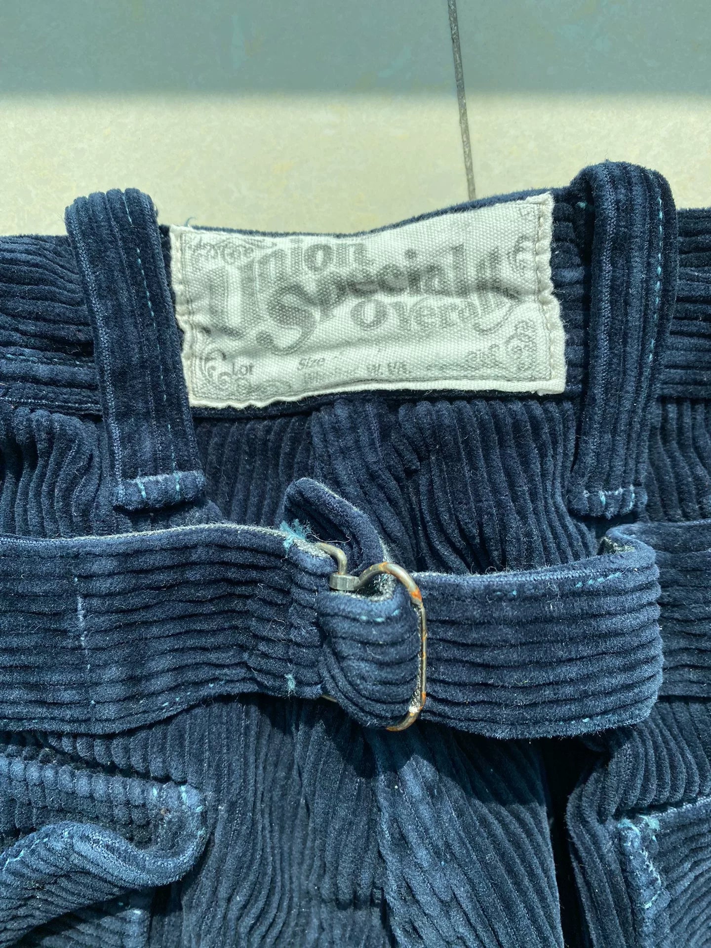 Freewheelers Blue Corduroy Longshoreman Trousers