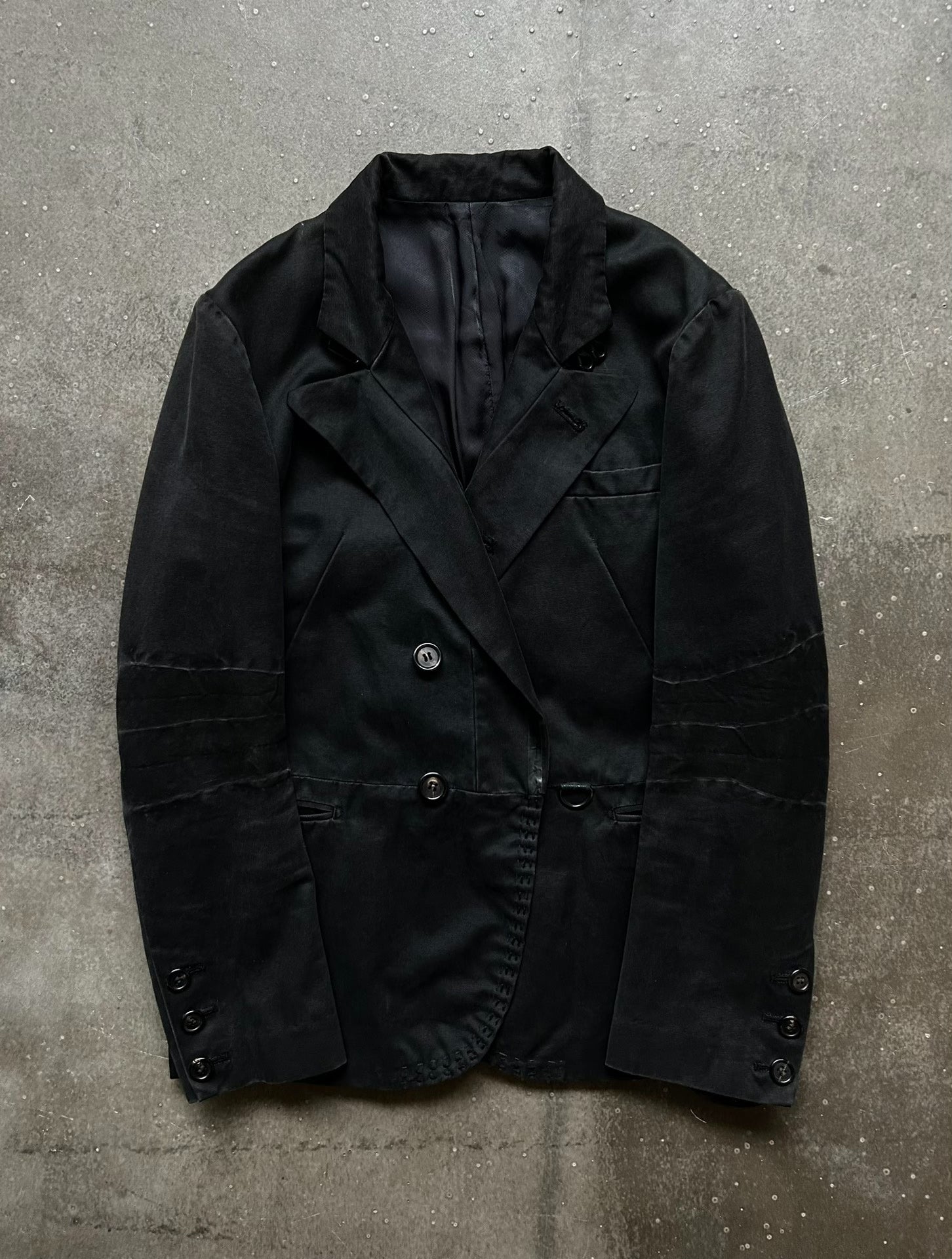 black double-breasted blazer jacket