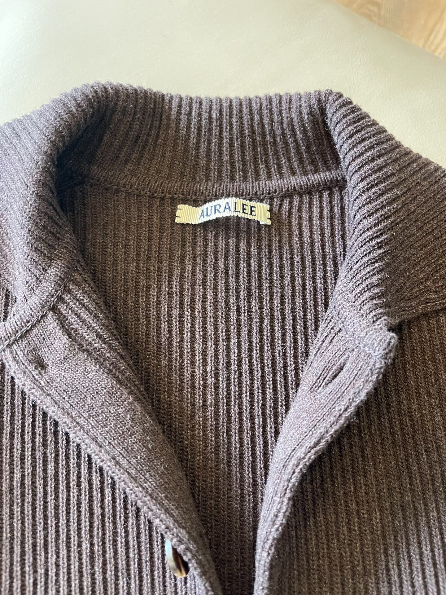 AURALEE Super Fine Wool Toggle Cardigan