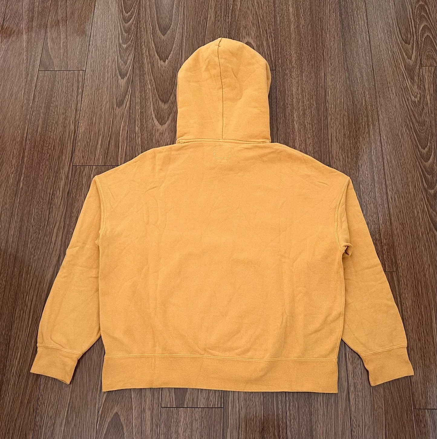 visvim amplus sb hoodie in mustard yellow