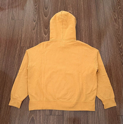 visvim amplus sb hoodie in mustard yellow