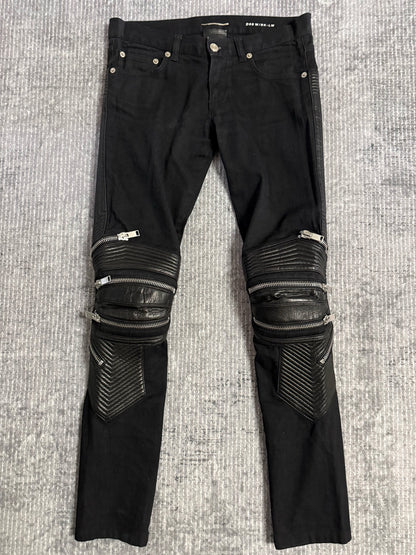 Saint Laurent D08 Black Biker Jeans