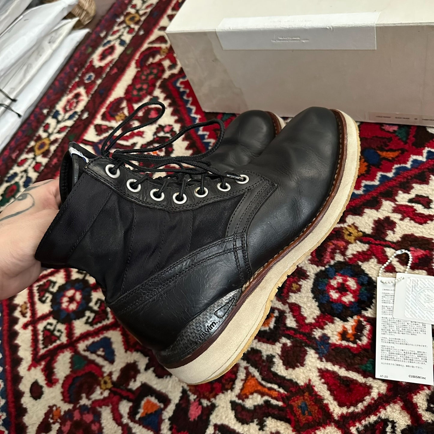 Visvim 7-Hole Black Boots Size 9