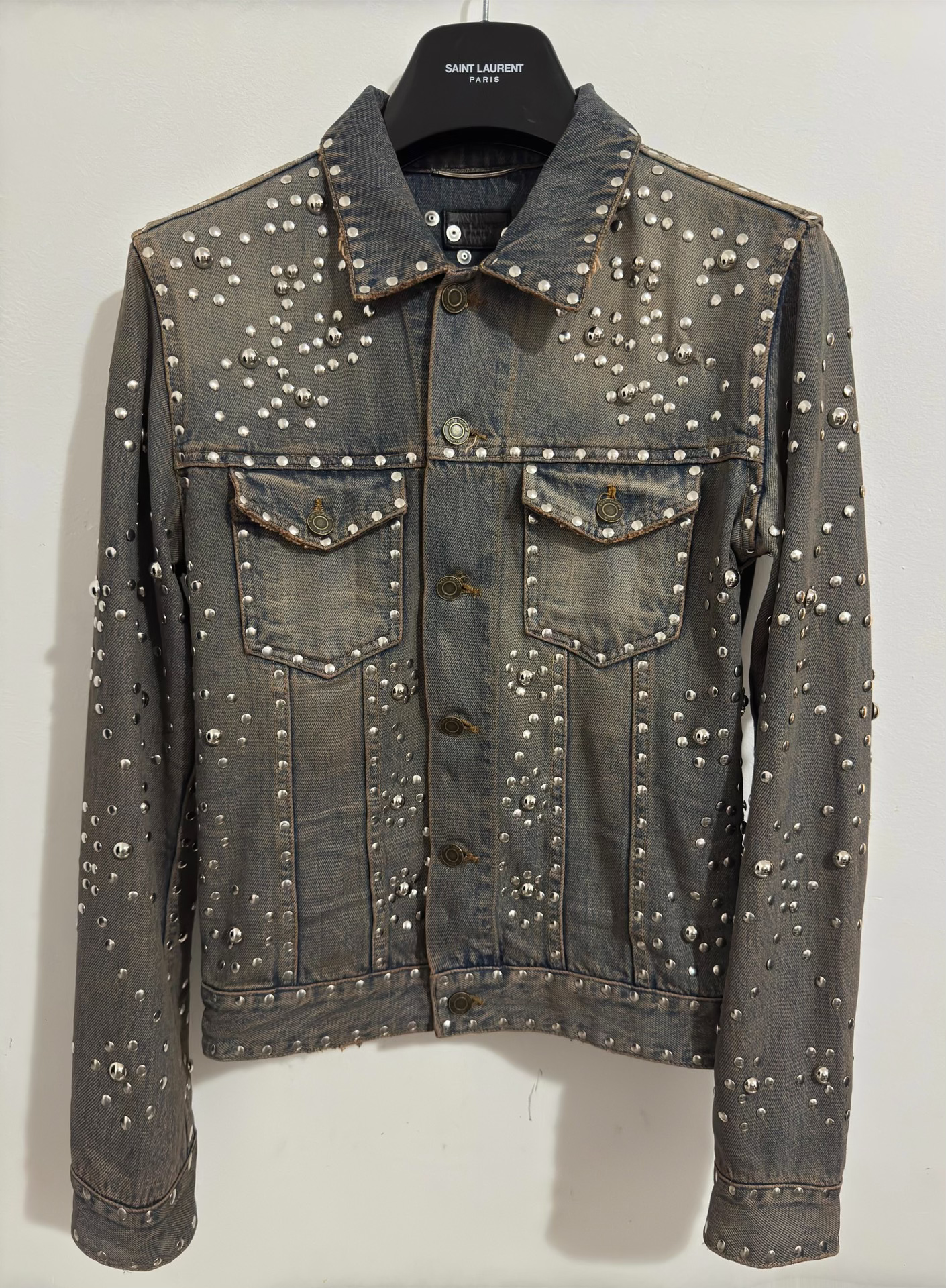 Saint Laurent Denim Jacket with Studs