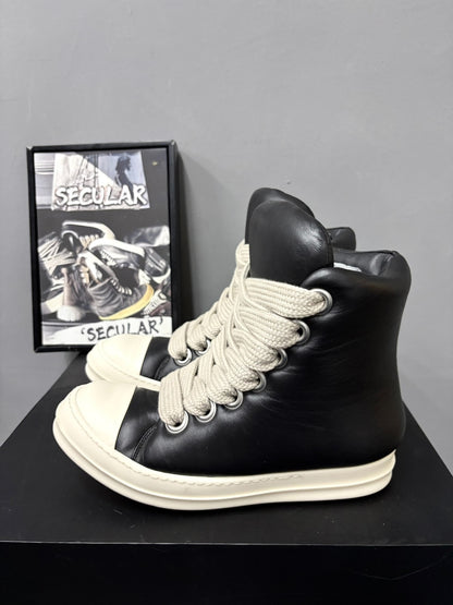 Rick Owens High-Top Leather Chunky Sneakers