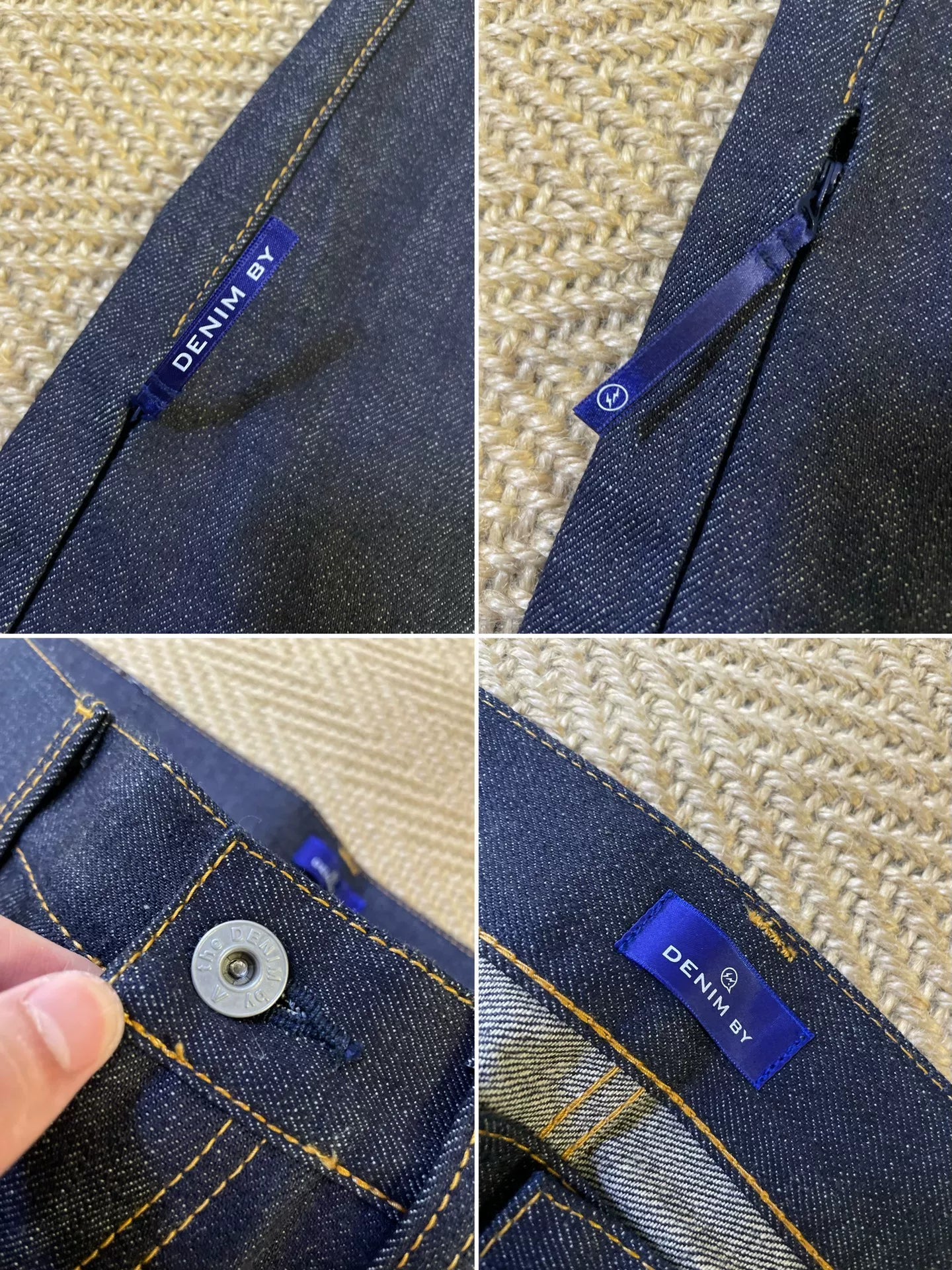 Vanquish & Fragment Embroidered Lightning Raw Jeans