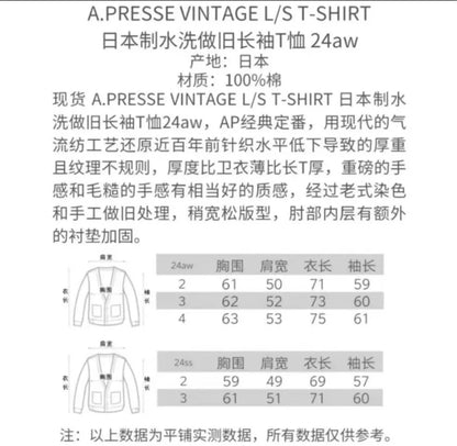 A.PRESSE Vintage L/S T-Shirt