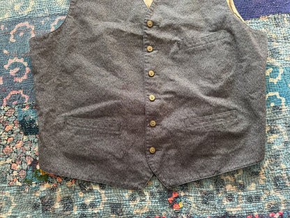 rrl salt and pepper vest in xl