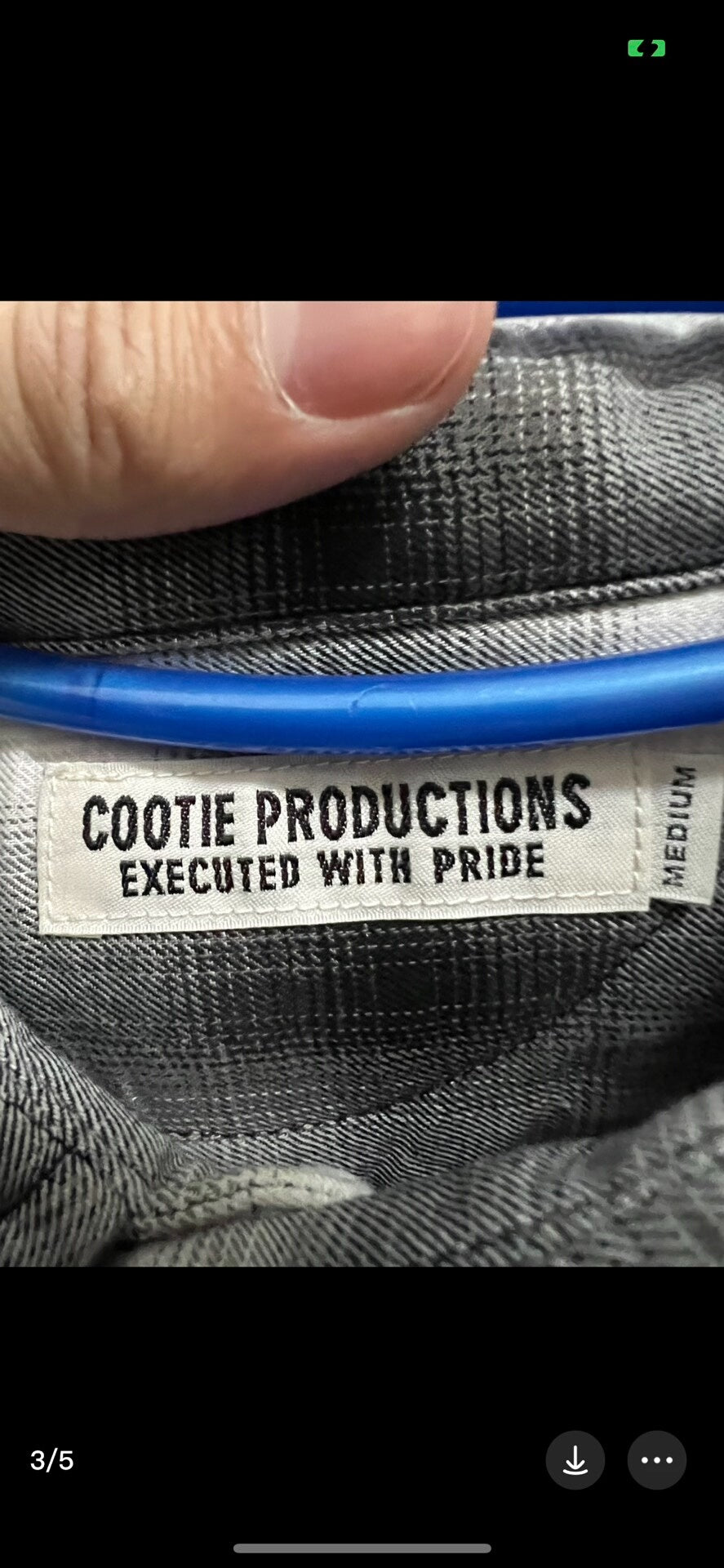 cootie ombre check quilting cpo jacket