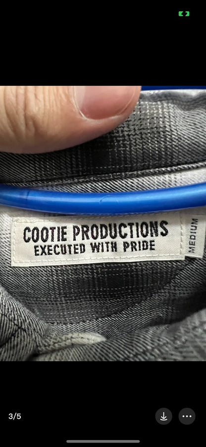 cootie ombre check quilting cpo jacket