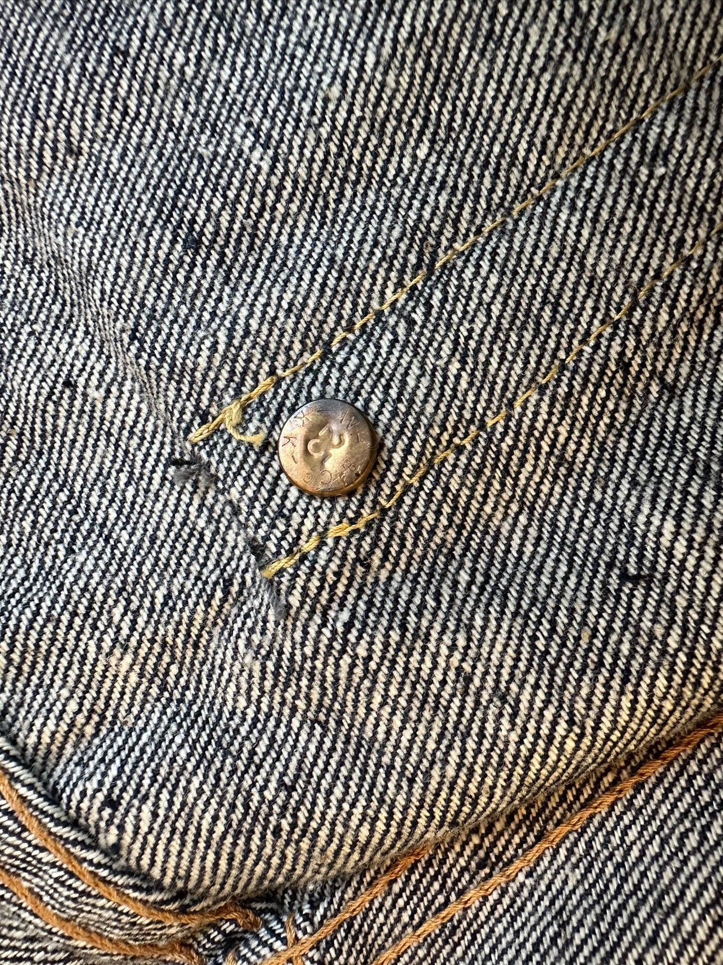 vintage blue dead stock 1947 jeans