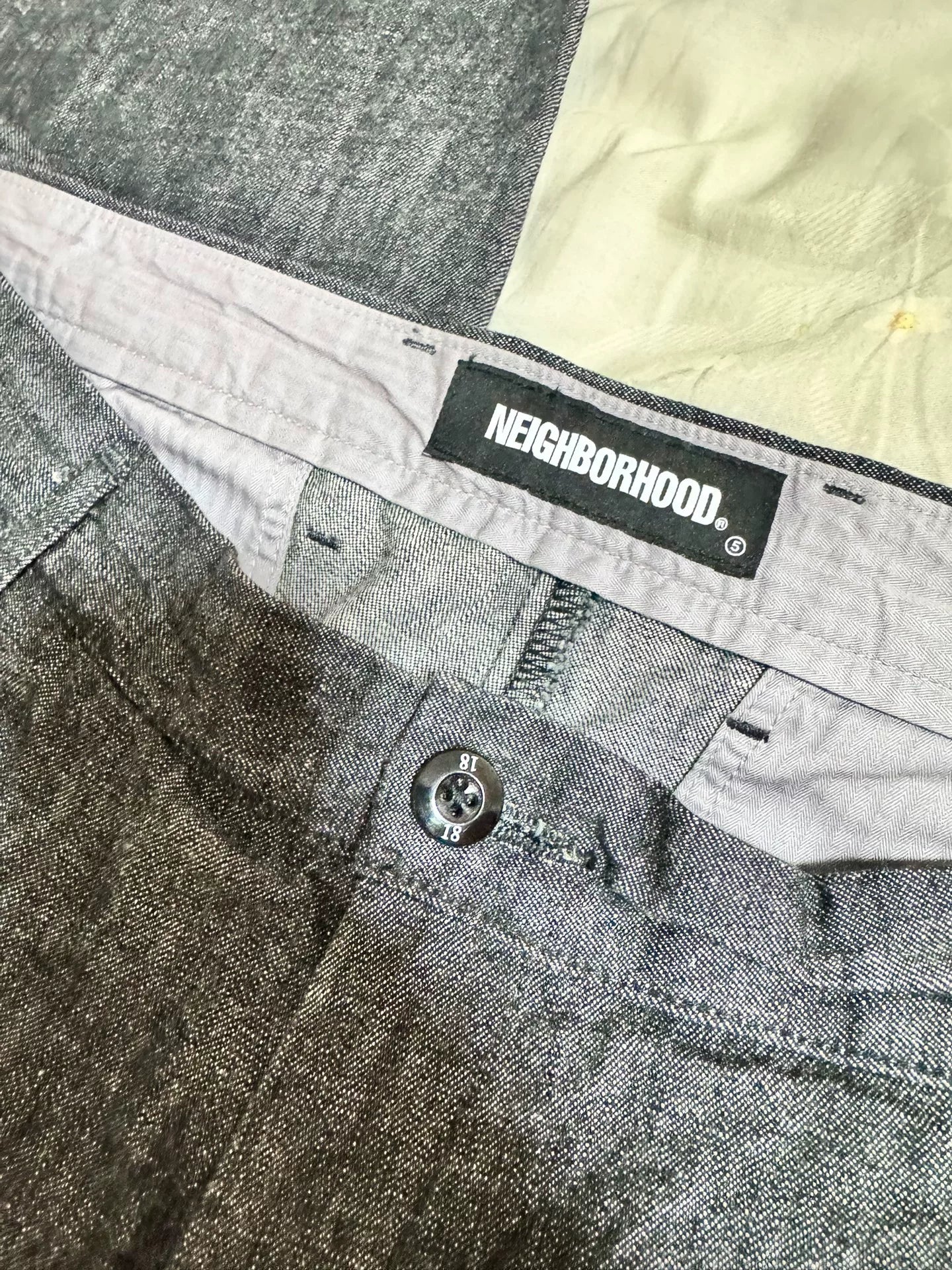 Neighborhood 21ss Black Washed Relaxed Jeans