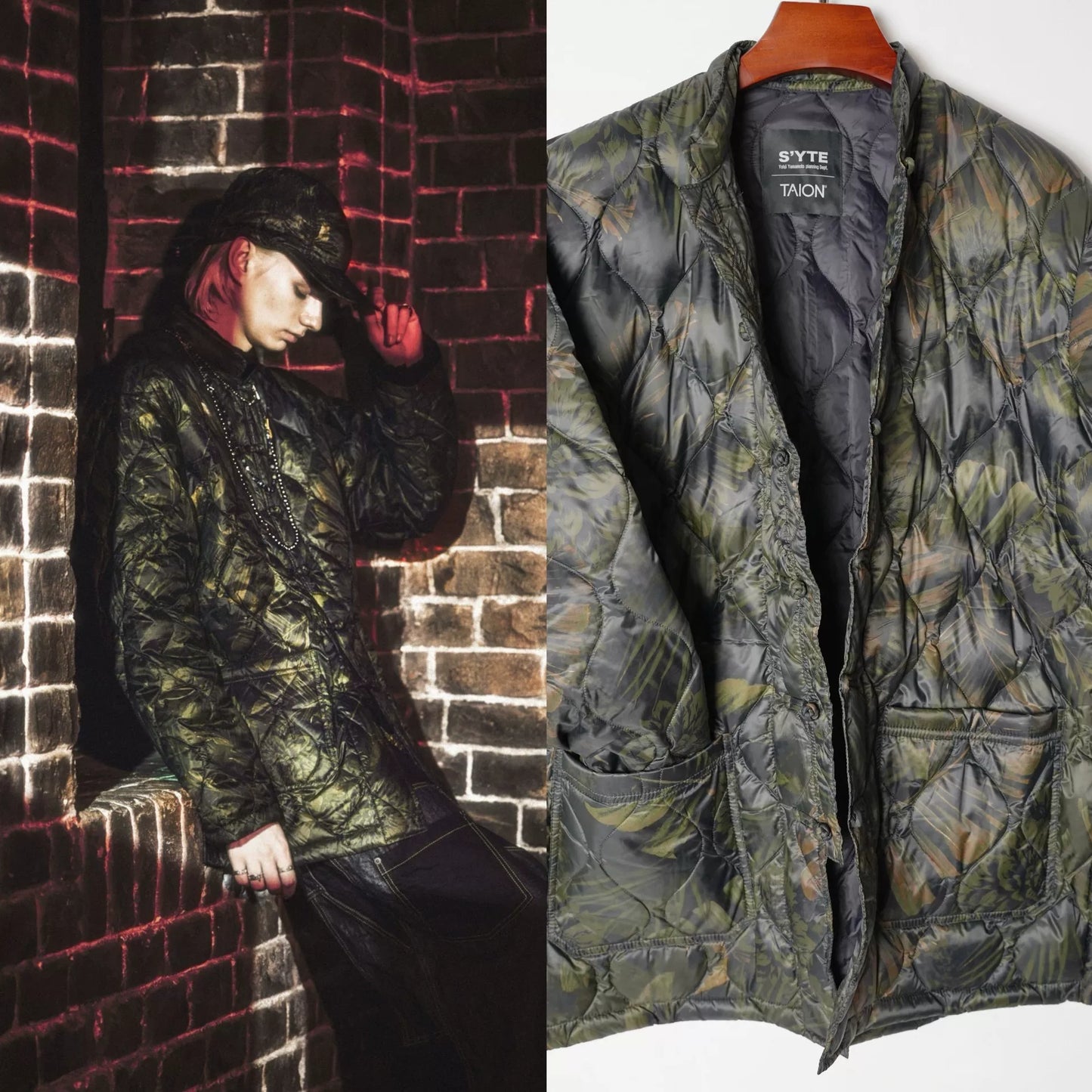Yohji Yamamoto Floral Pattern Down Jacket