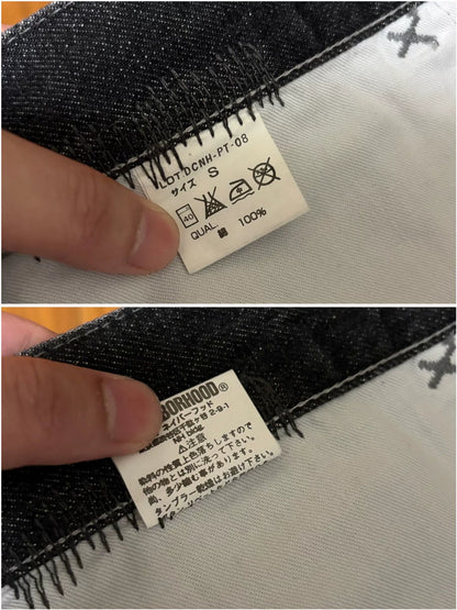 neighborhood lightning washed distressed denim pants