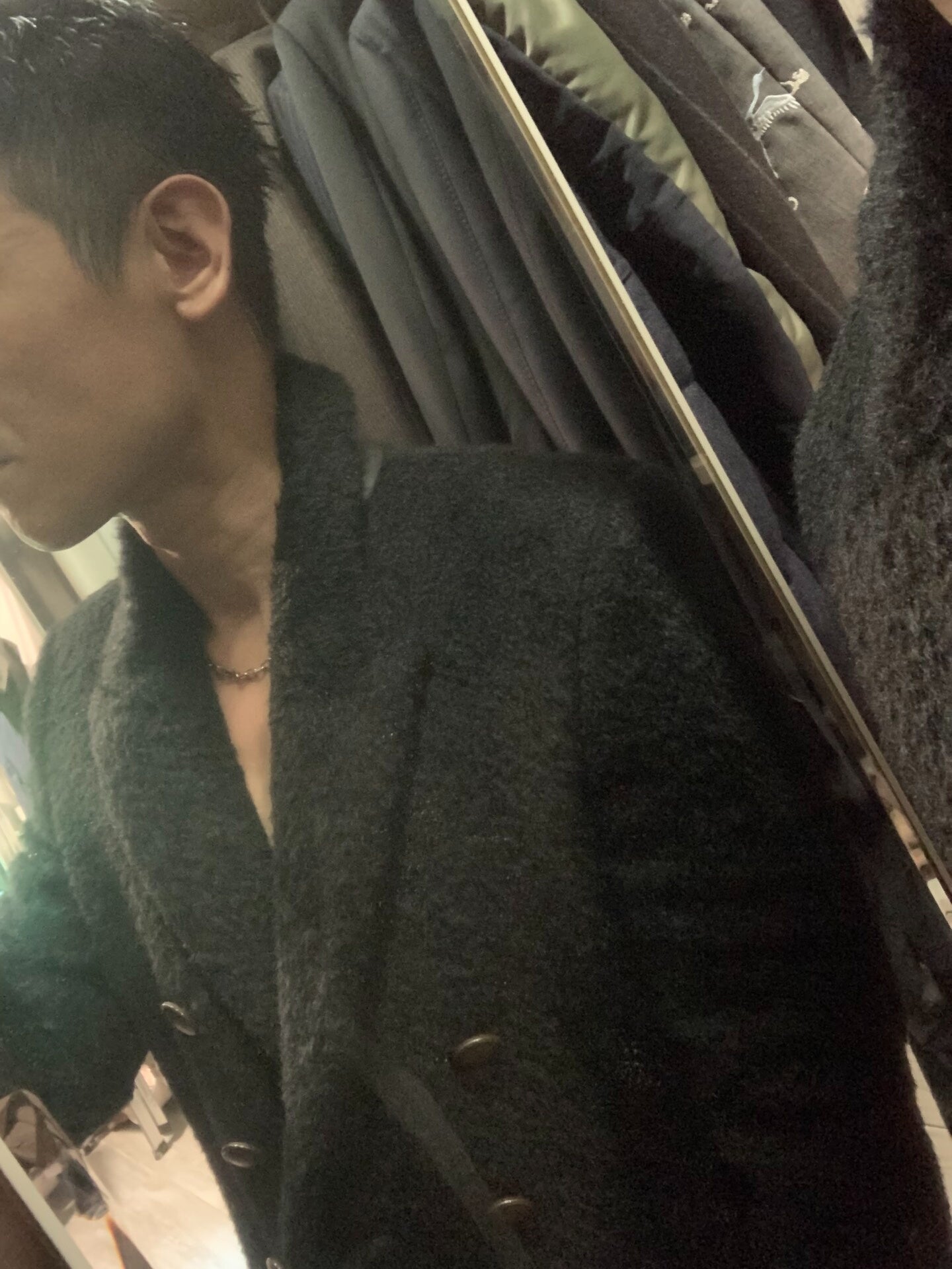 saint laurent fur coat size 46