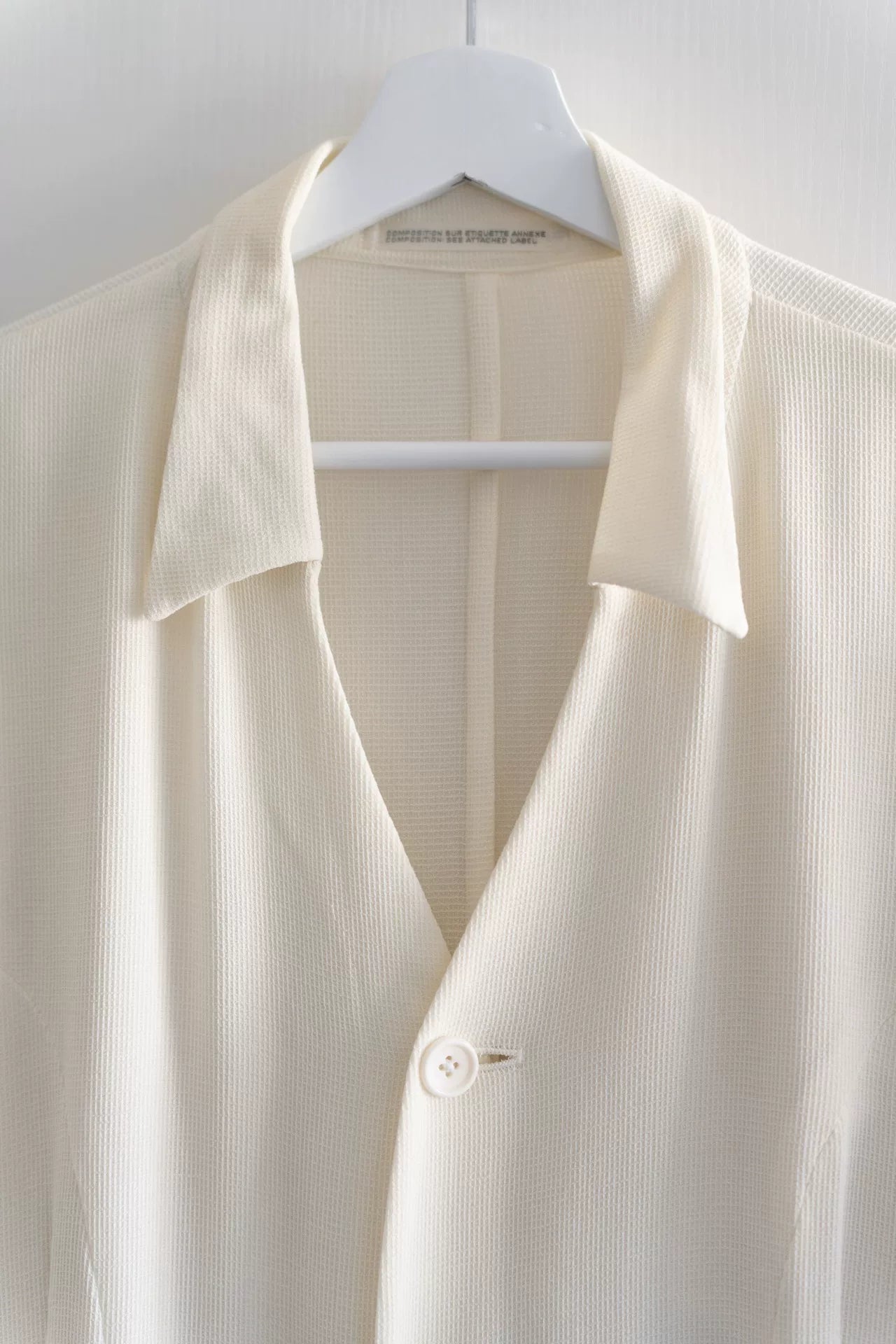 Yohji Yamamoto Velvet Reconstructed White Jacket