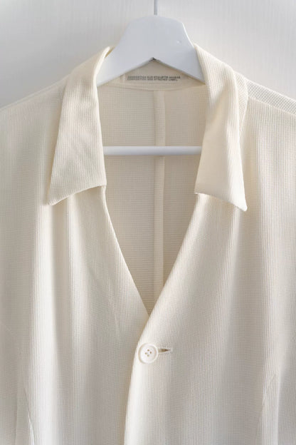 Yohji Yamamoto Velvet Reconstructed White Jacket