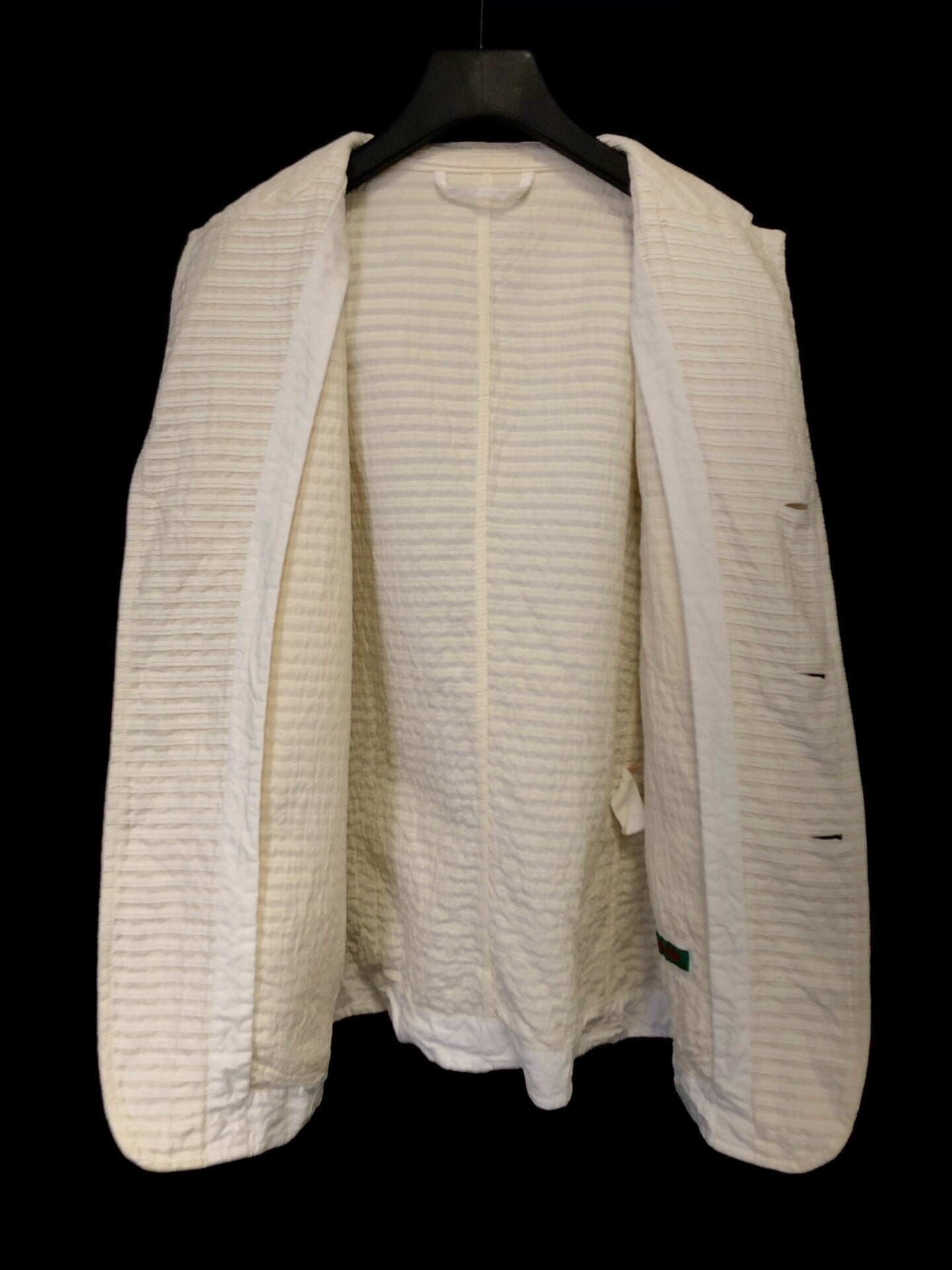 casey casey striped loose-fit jacket