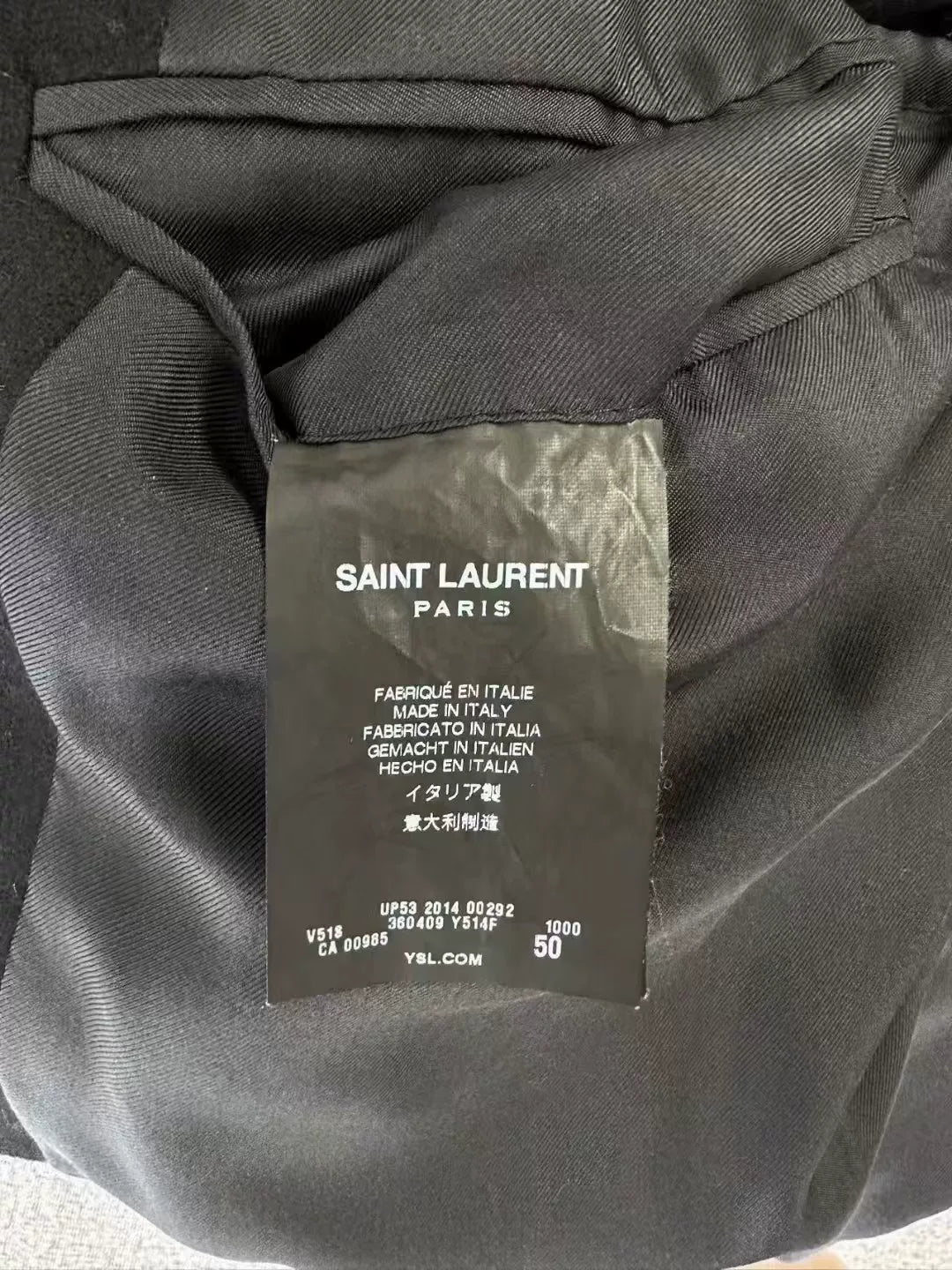 Saint Laurent Black Velvet Lapel Blazer