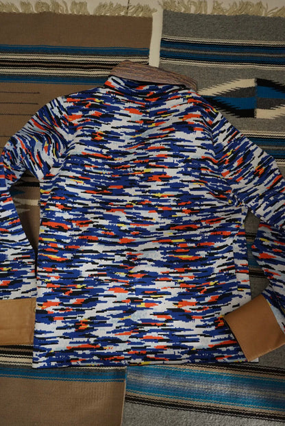 Loewe High Neck Sweater with Leather Sleeves