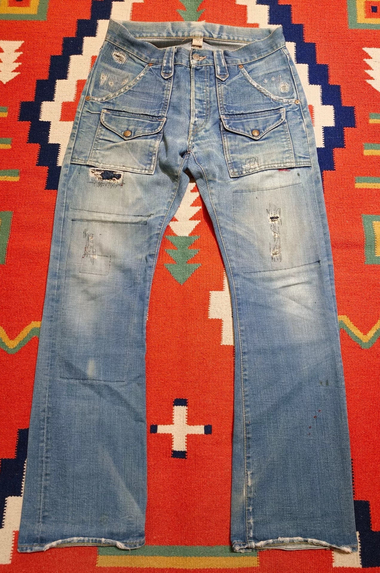 RRL Bootcut Patch Jeans