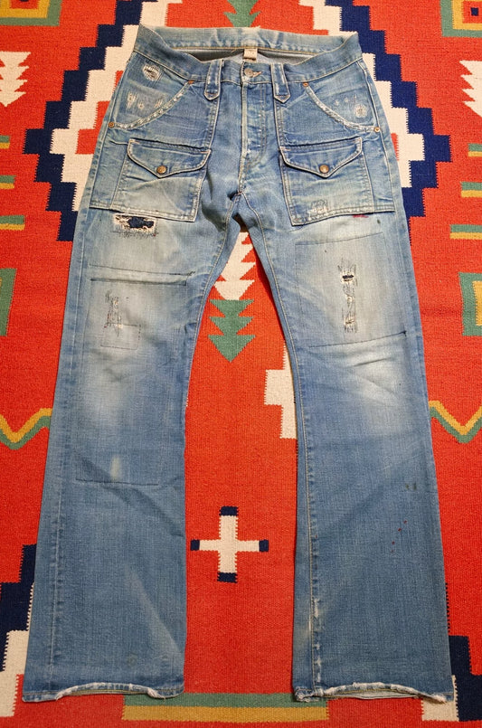 RRL Bootcut Patch Jeans