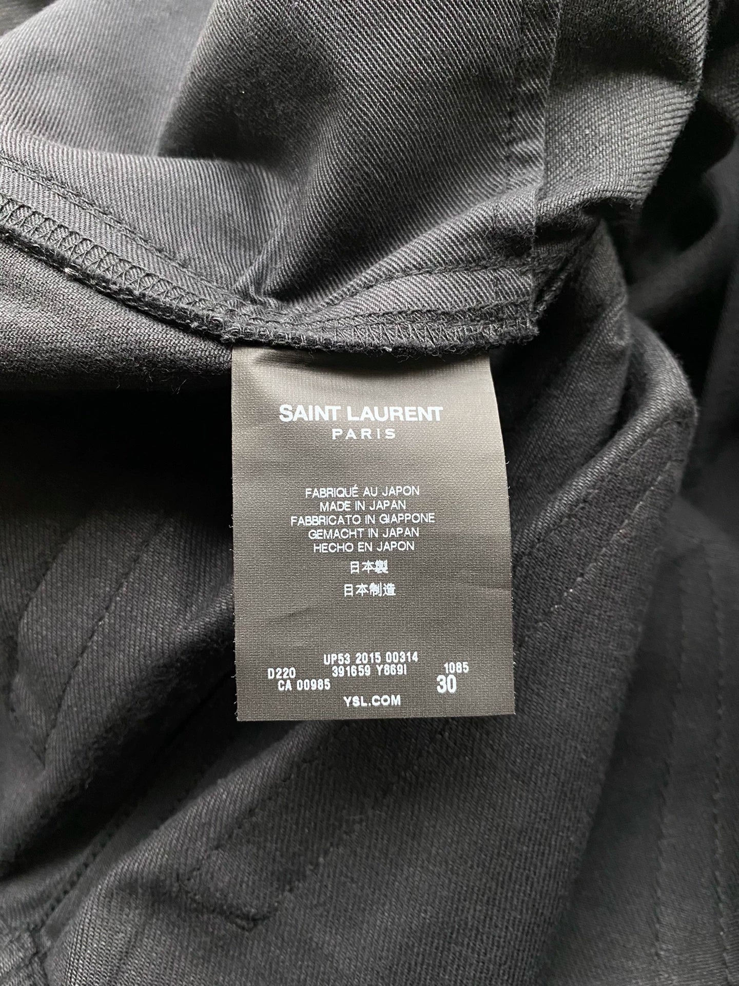 Saint Laurent SLPD02 15ss Distressed Black Jeans