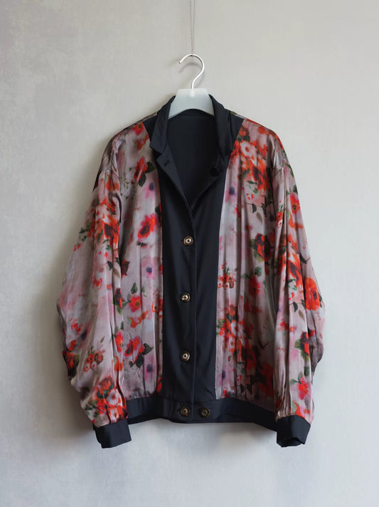 floral wool jacket by geoffrey b.small