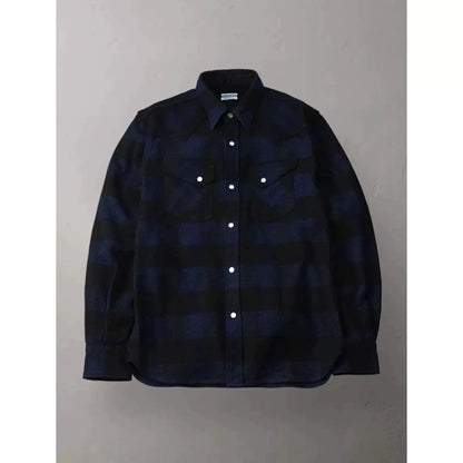 The Flat Head Limited Rope-Dyed Western Flannel Plaid Workwear Shirt