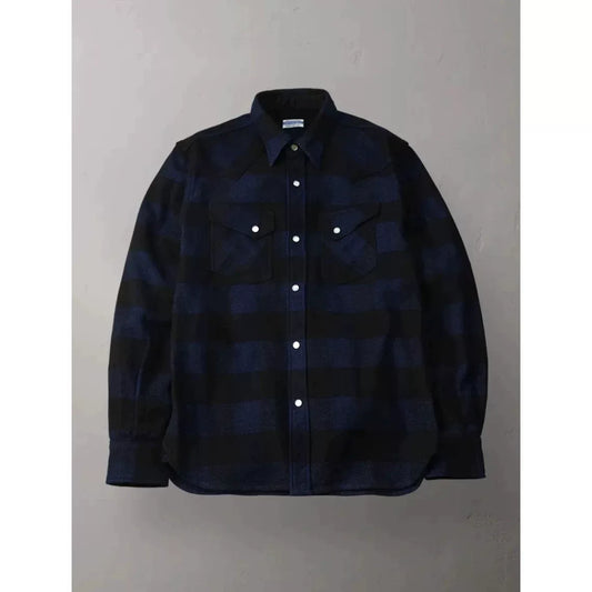The Flat Head Limited Rope-Dyed Western Flannel Plaid Workwear Shirt