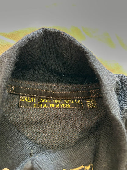 freewheelers A-1 wool coat in black