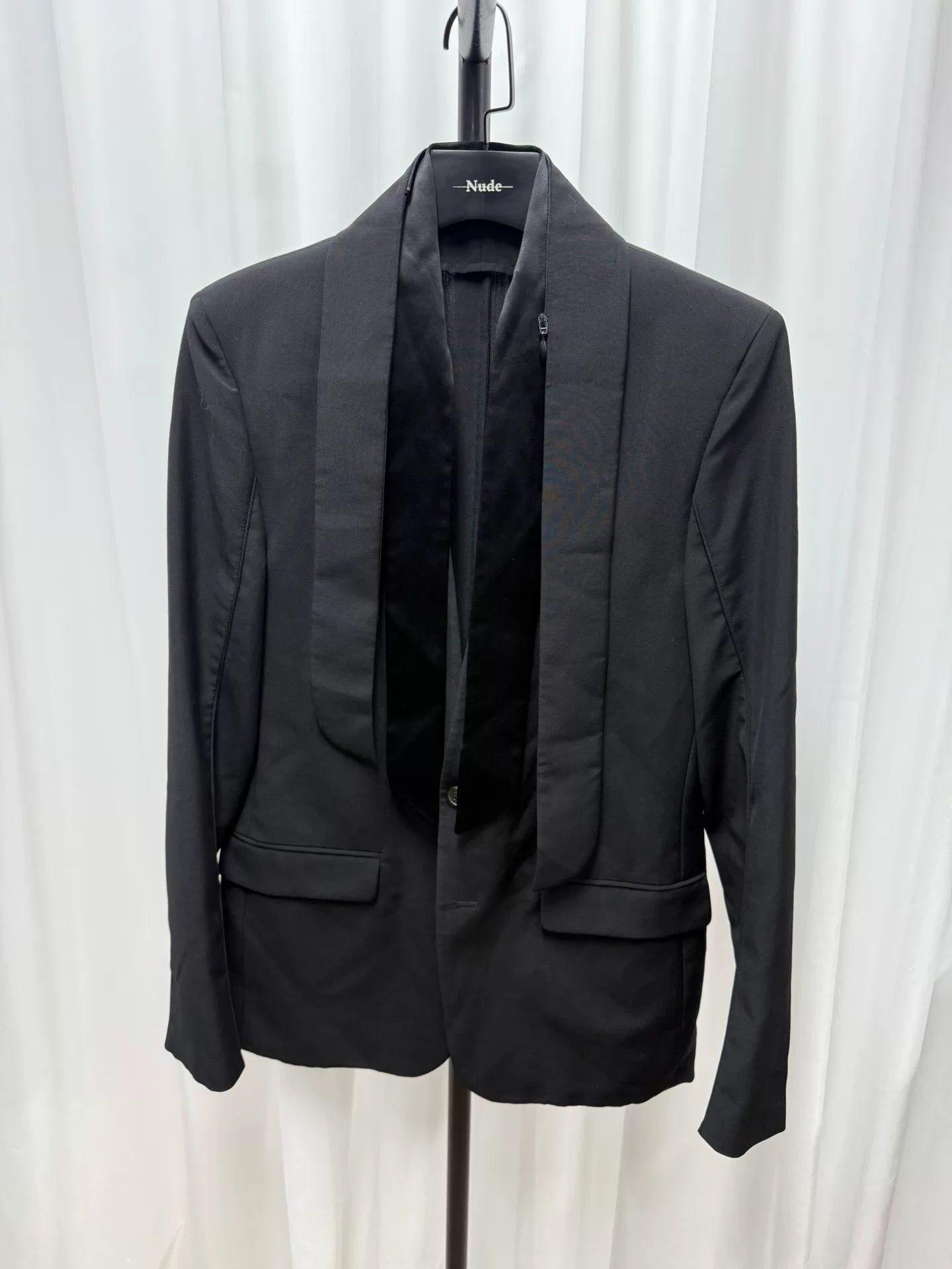 maison margiela black slim-fit blazer