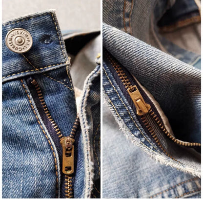 visvim 03D14 Patched Distressed Jeans