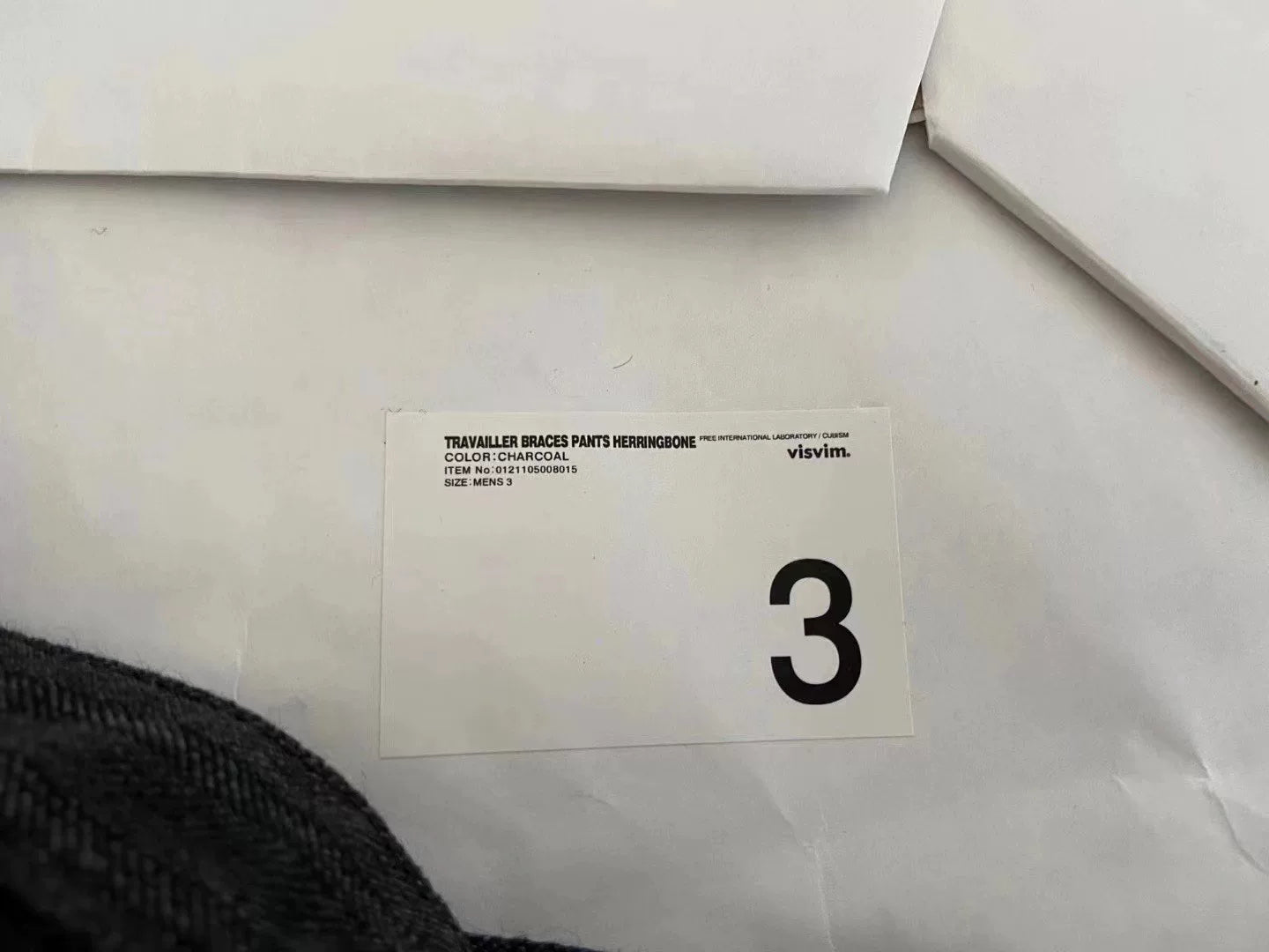 visvim herringbone braces pants in black