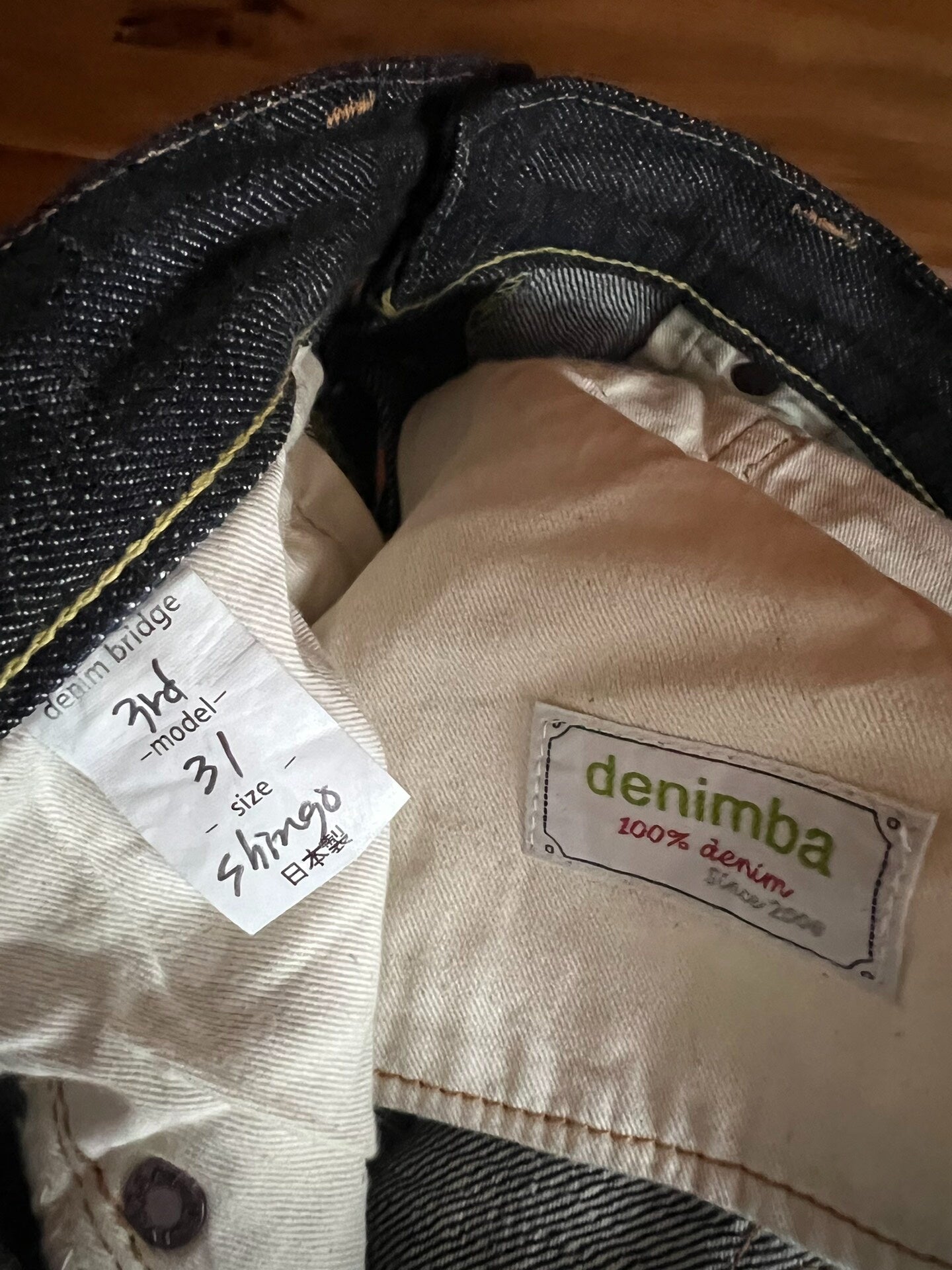 Denim Bridge Straight-Leg High-Waist Jeans