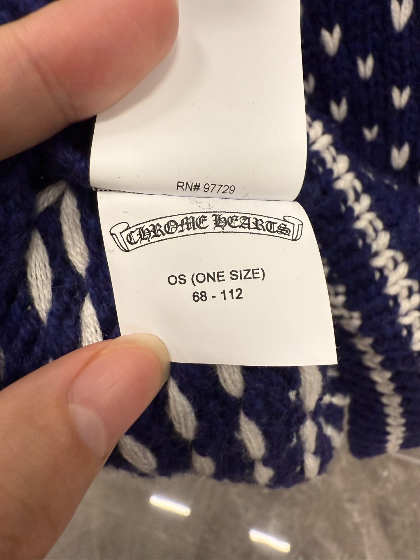 Chrome Hearts Cross Patch Silver Knit Sweater