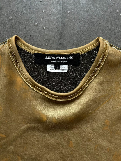 junya watanabe metal fabric short sleeve shirt