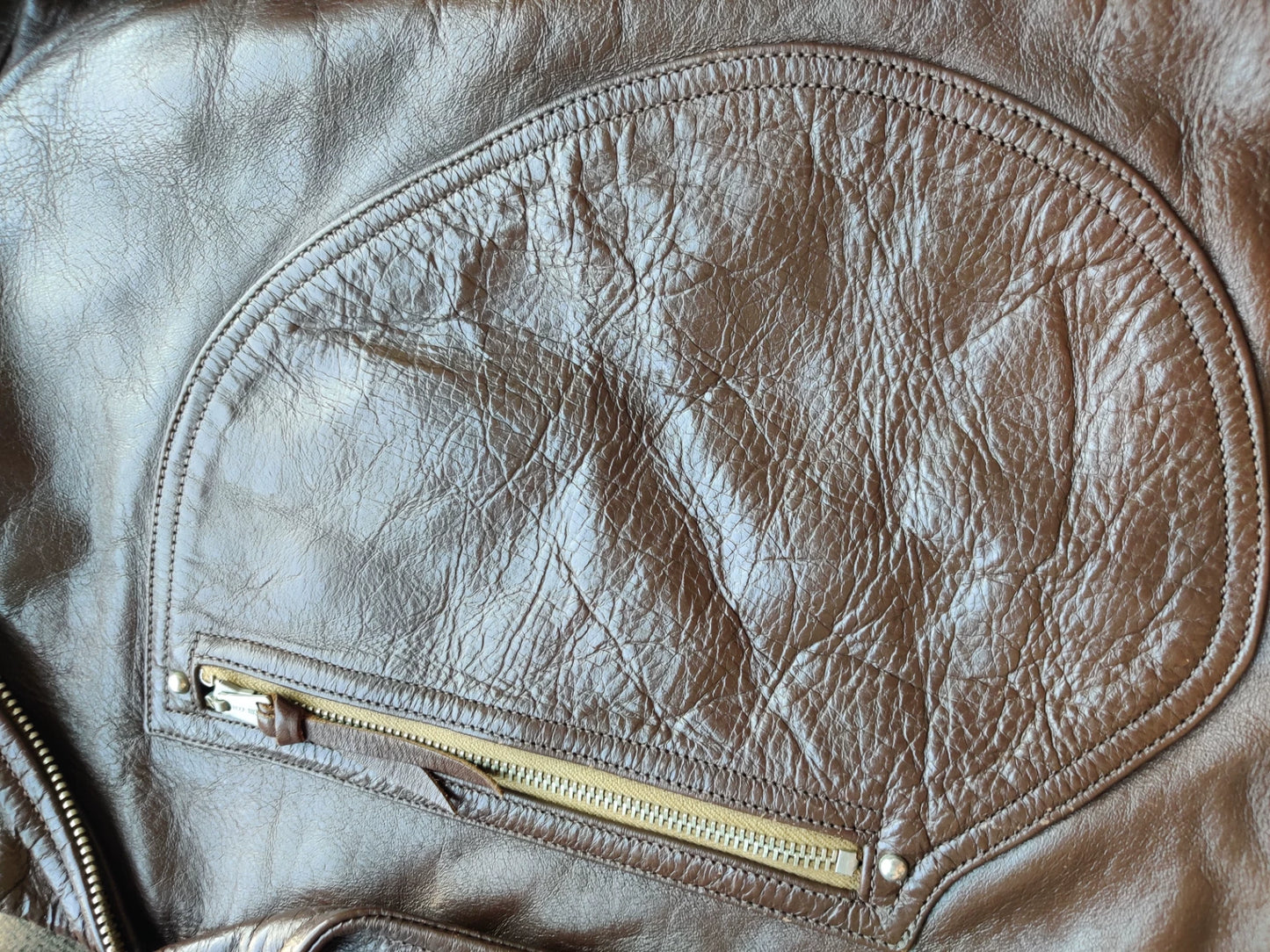 stylish brown leather biker jacket