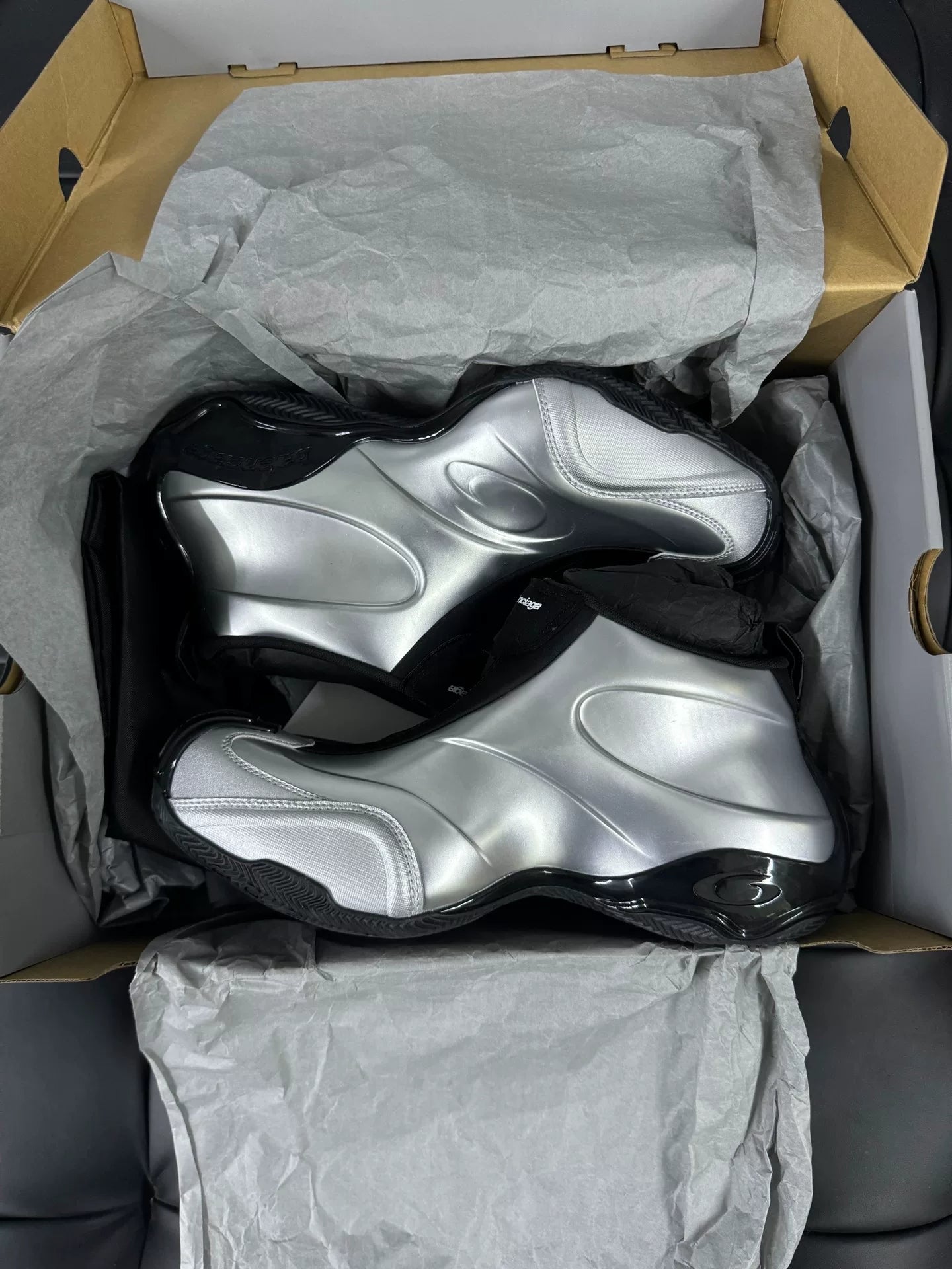 Balenciaga Metallic Basketball Sneakers Size 40