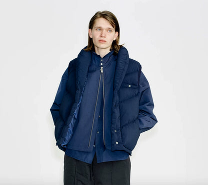 navy alaska down vest for winter