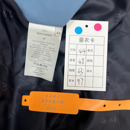 Dior x Kenny Scharf Embroidered Logo Blue Hooded Parka