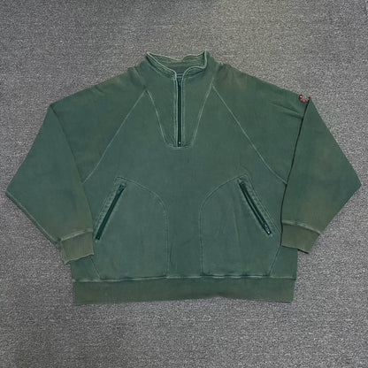 CAVEMPT Half-Zip Washed Sweatshirt Jacket