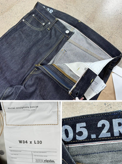 VISVIM Wide Unwashed Denim Jeans W34xL30