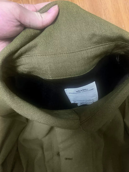 visvim 18aw ayres coat in olive