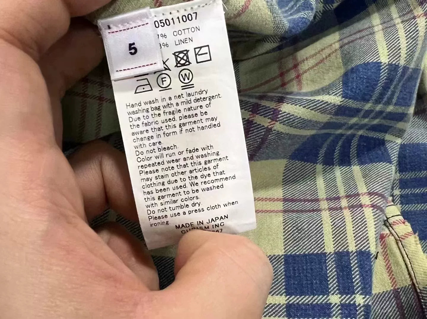 VISVIM 21AW Lumber Check L/S Crash